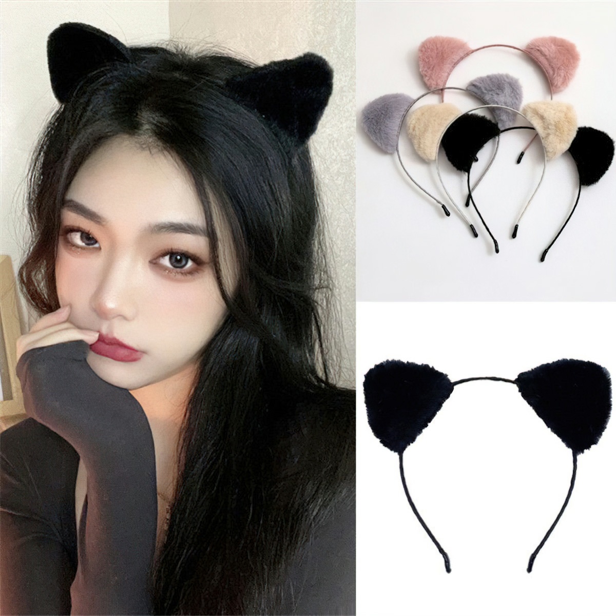 Bờm tóc tai mèo cài tóc cute cáo lông xù siêu mềm mịn cute đáng yêu ALLIN