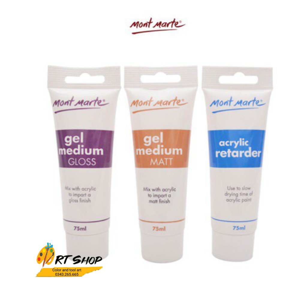 Dung Môi Pha Màu Acrylic Mont Marte/ Acrylic Retarder/ Gel Medium Gloss/  Gel Medium Matte