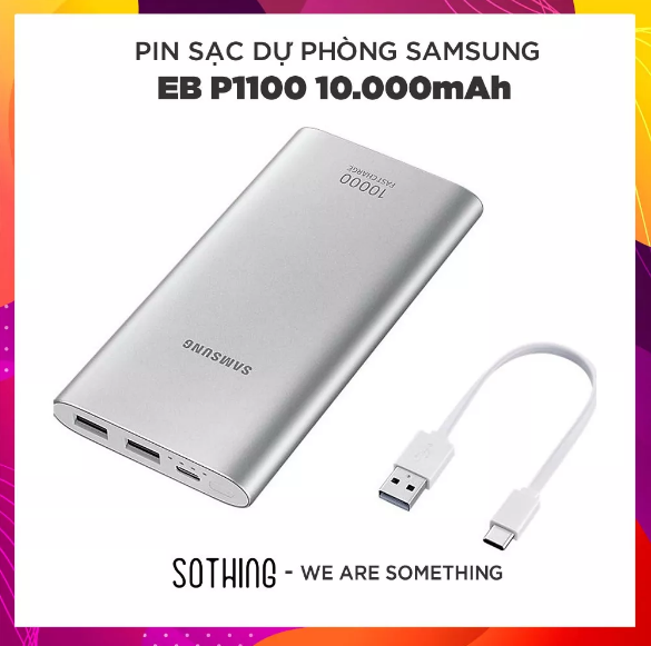 Pin sạc dự phòng samsung power bank fast charge 10000mah type c - hỗ trợ sạc nhanh. bảo hành 6 tháng, lỗi 1 đổi 1 trong 7 ngày.