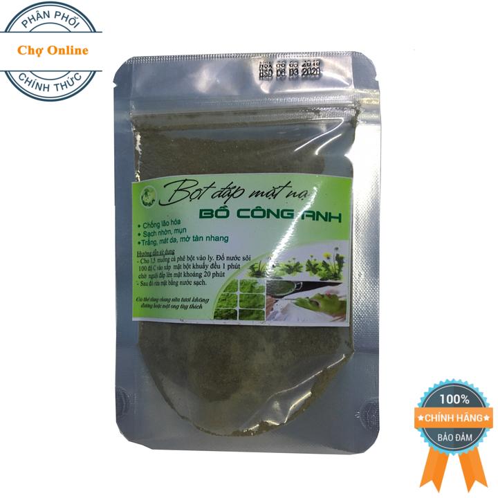 Bột đắp Mặt nạ Trắng da, sạch nhờn, mụn, chống lão hoá, mờ tàn nhang Bồ Công Anh