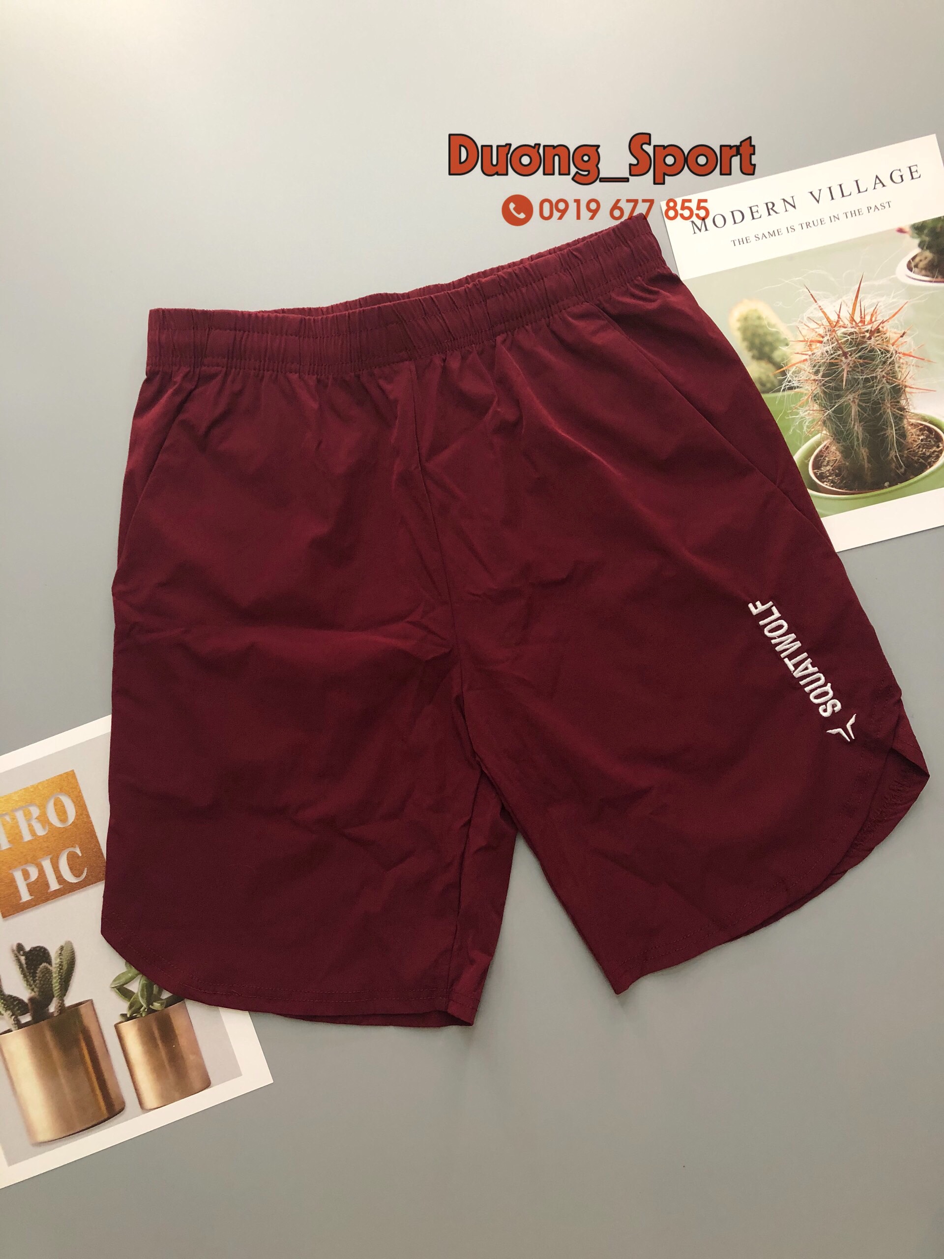 Quần Short Quần Đùi Thể Thao Tập Gym Chạy Bộ Squat Woft Vải Dù Nam - QN05
