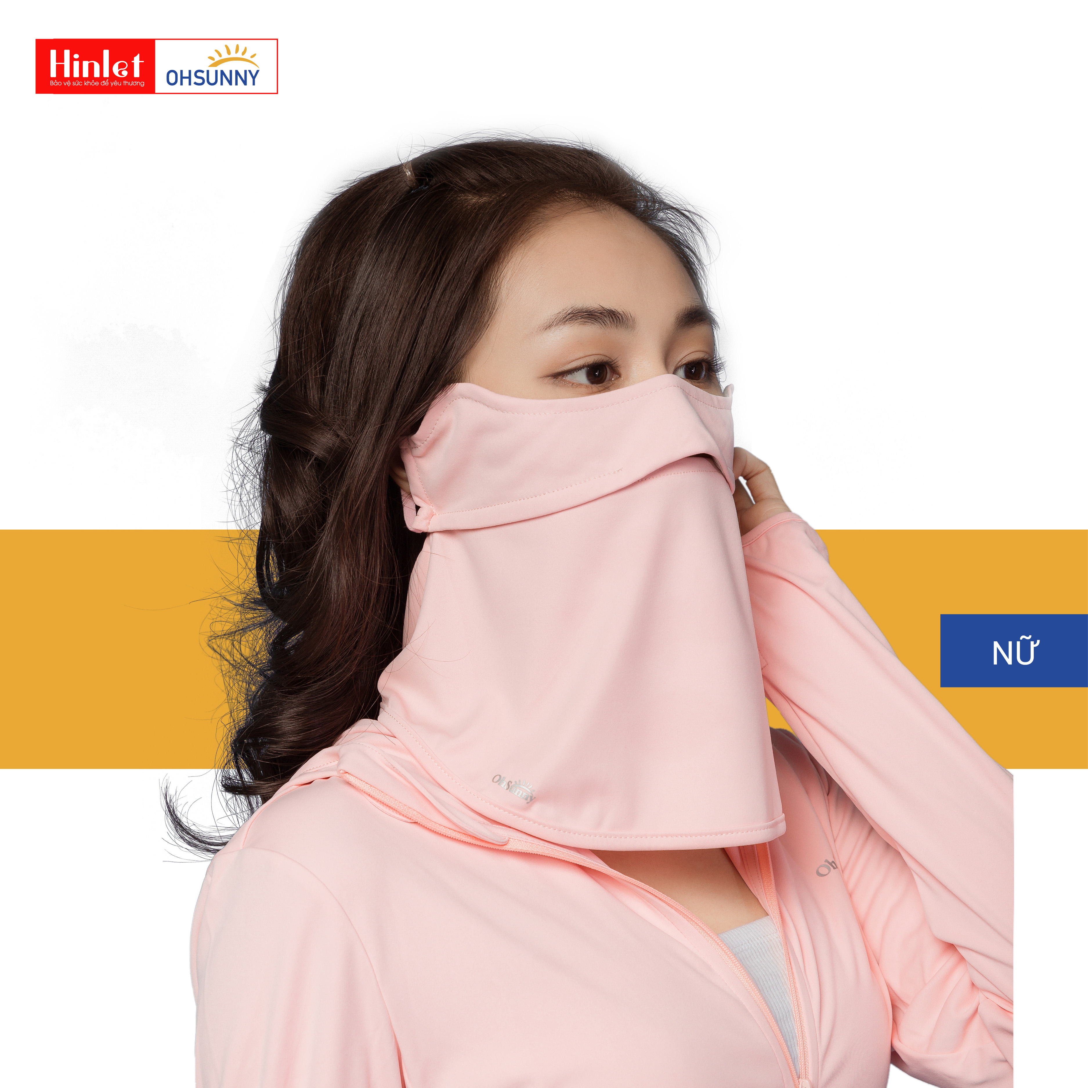 Mặt Nạ Khẩu Trang Chống Nắng OHSUNNY Velcro 360 UPF50+++ B424 Hinlet