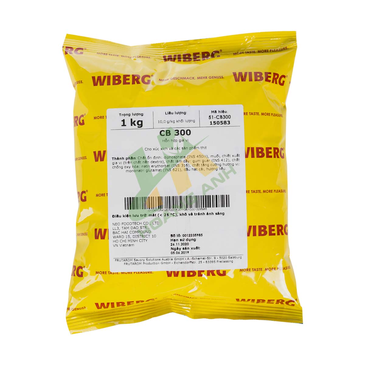 Gia vị xúc xích CB300 - Làm xúc xích thơm ngon - hãng WIBERG Áo