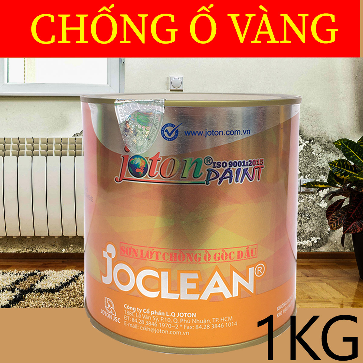 Sơn lót chống ố vàng- nấm mốc- gốc dầu -joton joclean-1kg