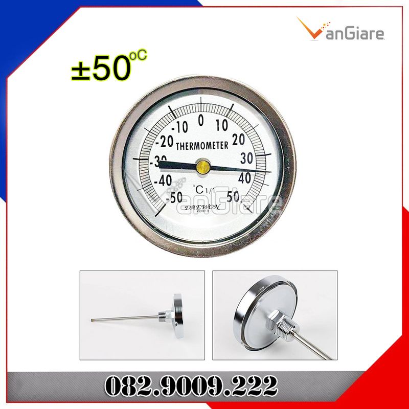 Đồng hồ đo nhiệt độ inox -50 ~ 50 độ c daewon đo lò hơi, lò nướng hàn quốc
