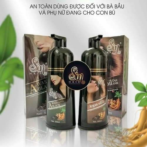 Dầu Gội Phủ Bạc Sin Hair Nhật Màu Nâu