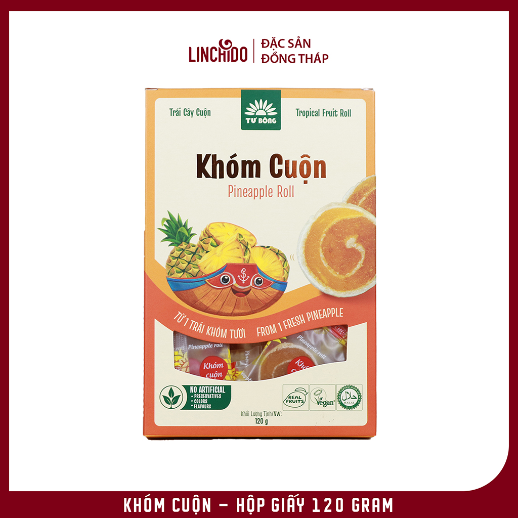 Khóm Cuộn - Hộp Giấy 120 Gram