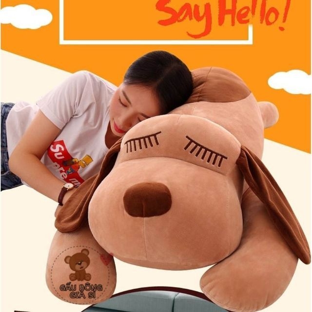 Gối ôm hình thú chó tai dài