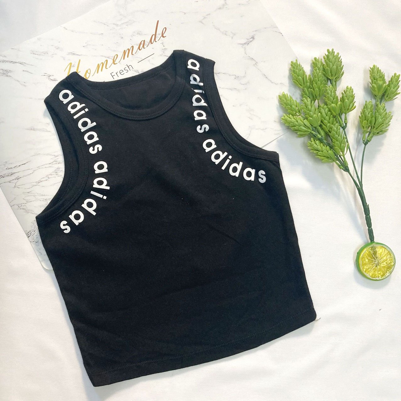 Áo Thun sát nách Nữ fom ôm freesize từ 30-40kg chất Borip dáng croptop in chữ - TOP29