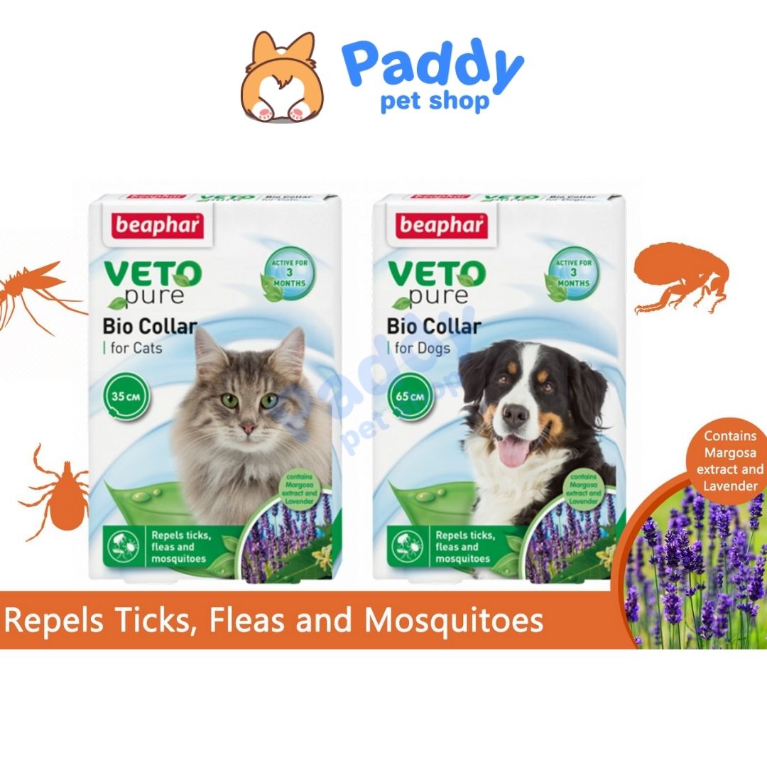 Vòng cổ beaphar veto pure ngừa ve & ruồi muỗi cho chó mèo