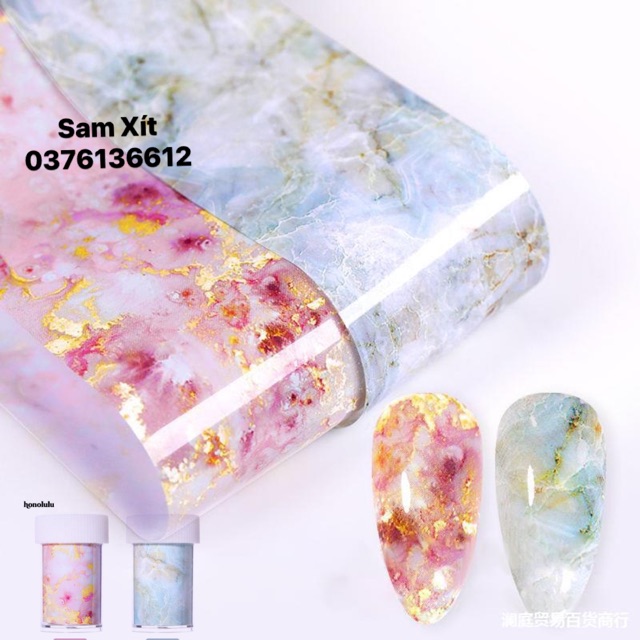 Foil loang vân đá dán móng nhanh tiện đẹp