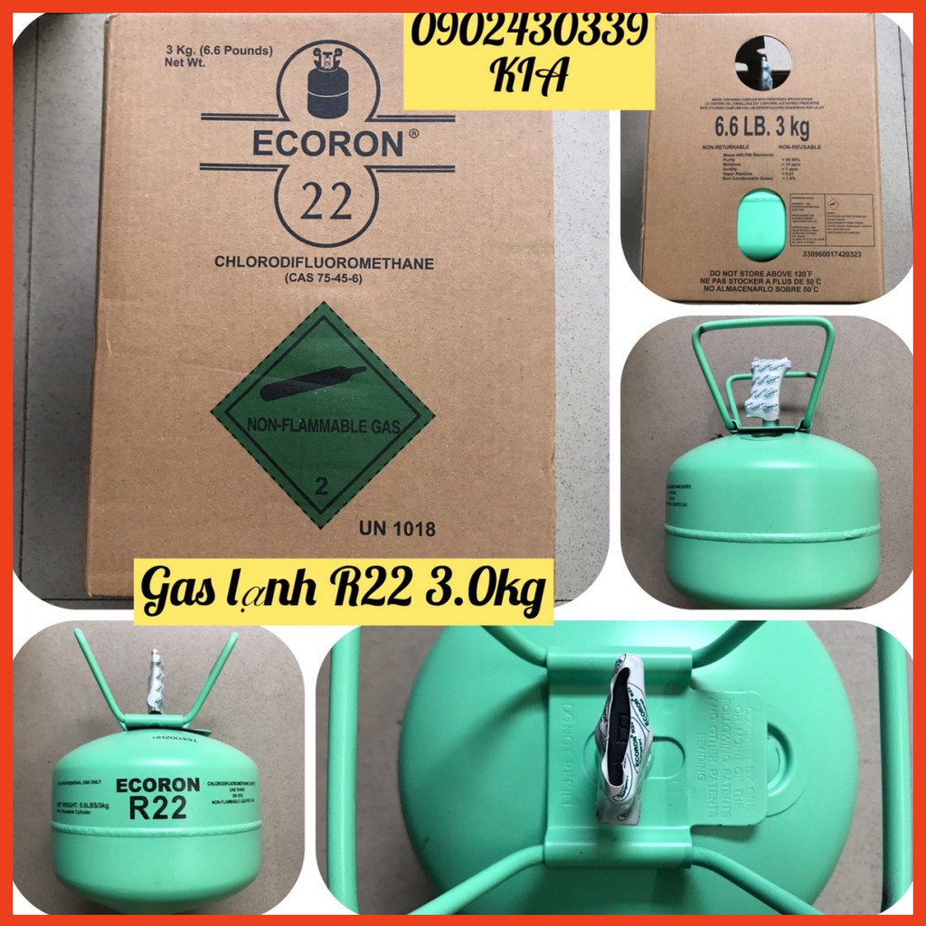 Gas lạnh điều hòa r22 ecoron ⚡sẵn hàng⚡môi chất lạnh r22 ecoron dùng cho điều hòa,máy lạnh