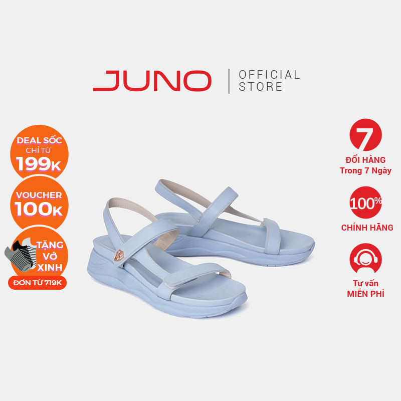 Giày sandal 5cm nữ juno thể thao phối khoá trang trí sd05091