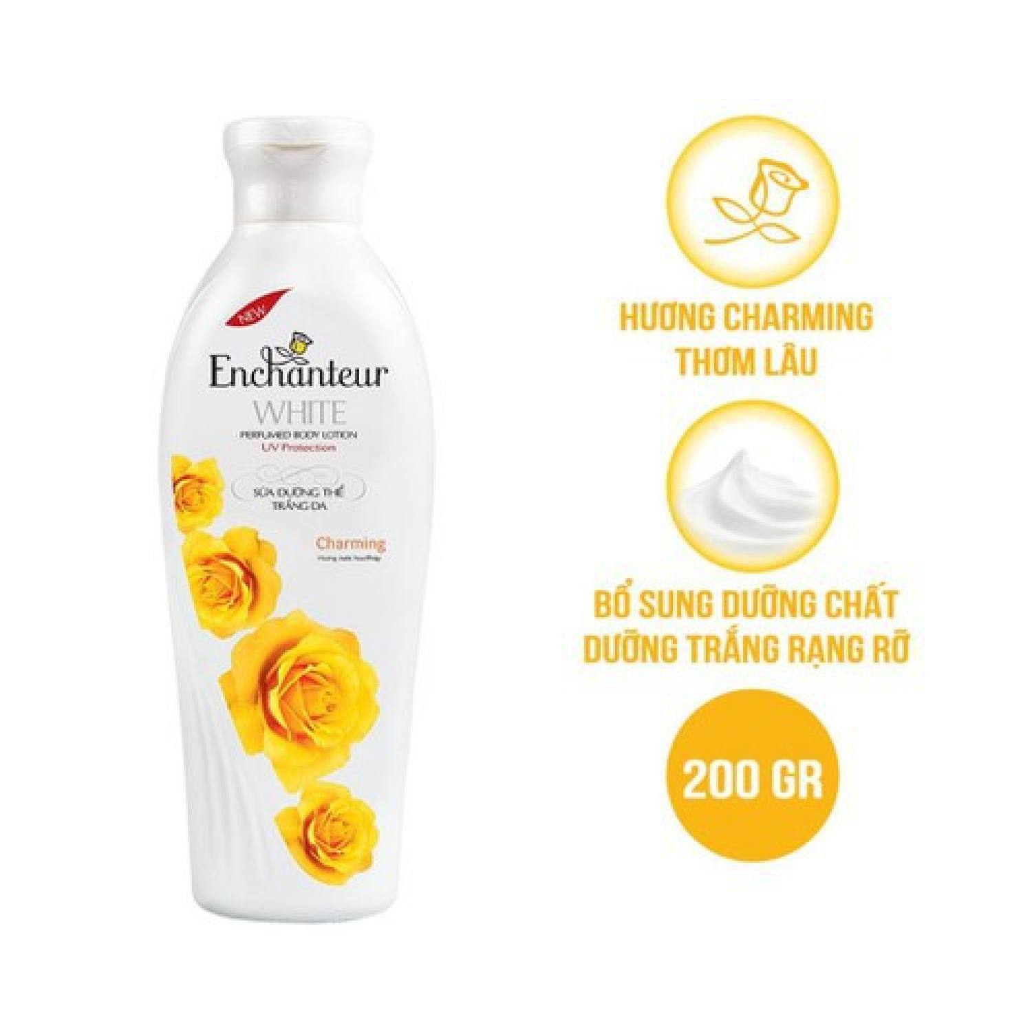 Sữa Dưỡng Thể Trắng Da Enchanteur Charming White