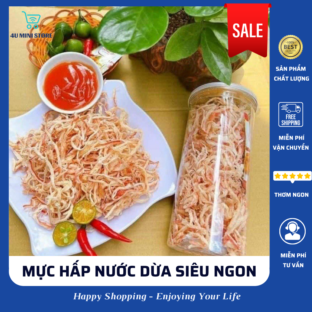 Mực hấp nước dừa siêu ngon hủ pet 300g