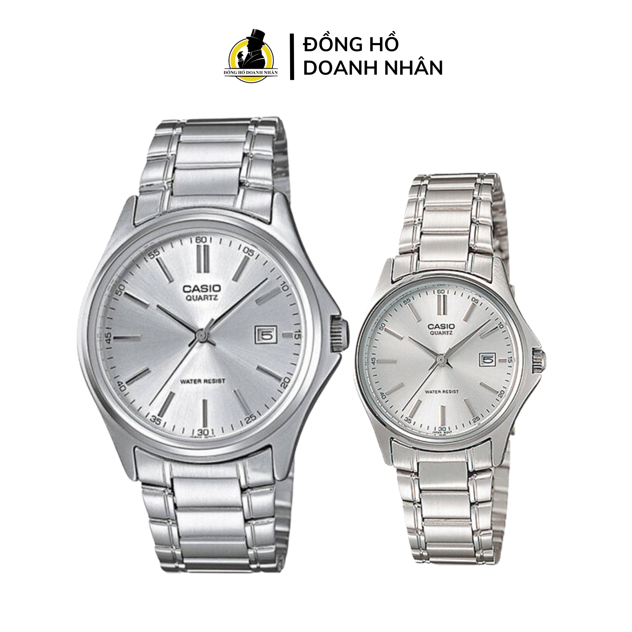 Đồng Hồ Đôi Casio 1183A-7ADF Nam Size 38mm Và Nữ Size 28mm  Kính Khoáng Chống Nước 50M Bảo Hành 1 Năm Tại Shop Đồng Hồ Doanh Nhân