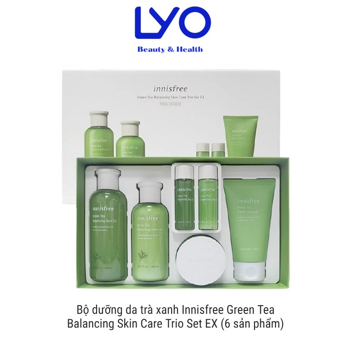 Bộ Dưỡng da trà Xanh Innisfree Green Tea balancing skin 6 món.