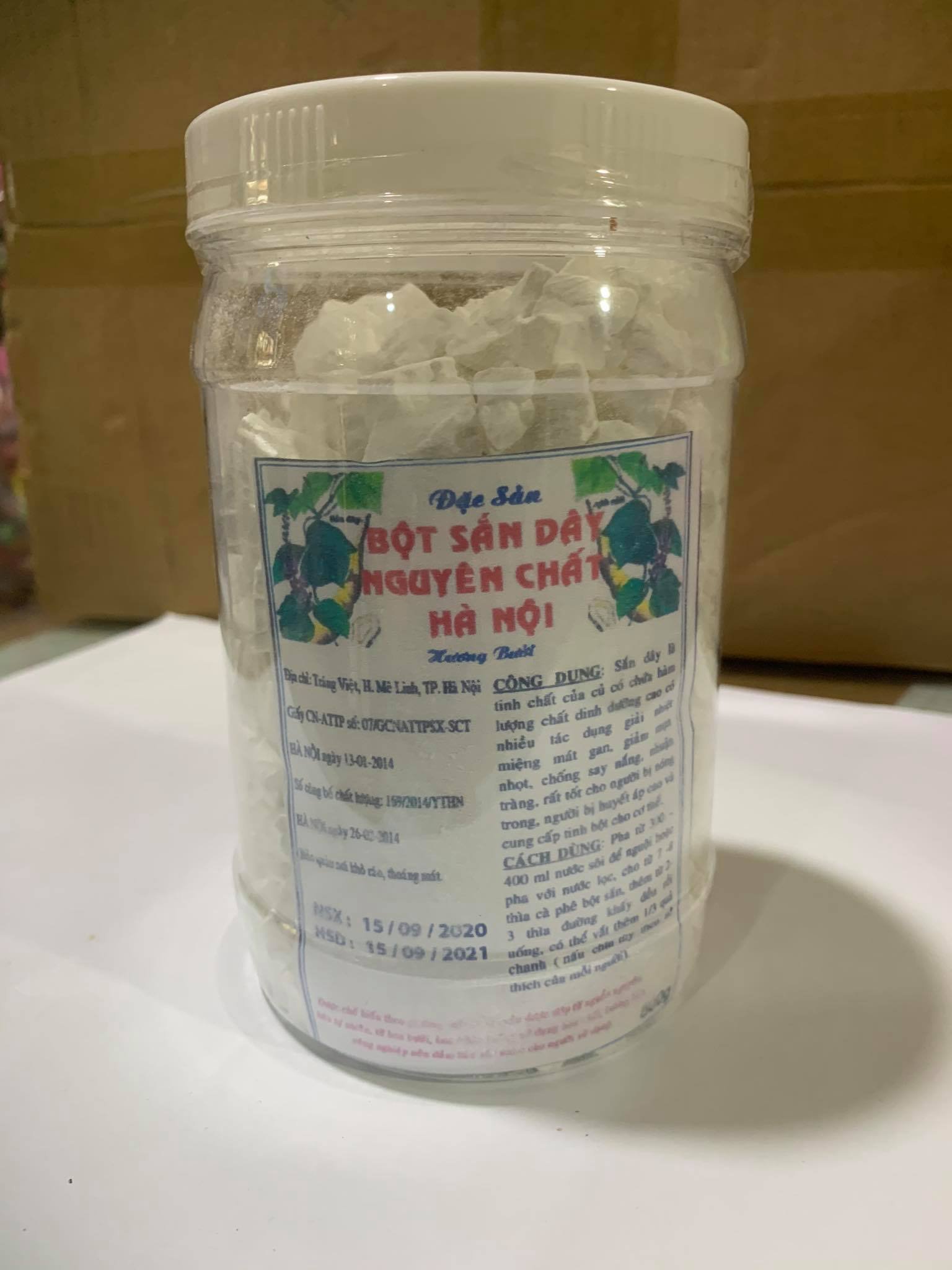 Tinh bột sắn dây nguyên chất hủ 500gr