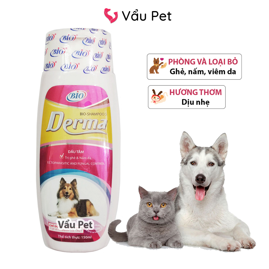Sữa Tắm Cho Chó Bio Derma 150ml Dưỡng Da Trị Ghẻ Nấm - Sữa tắm chó mèo