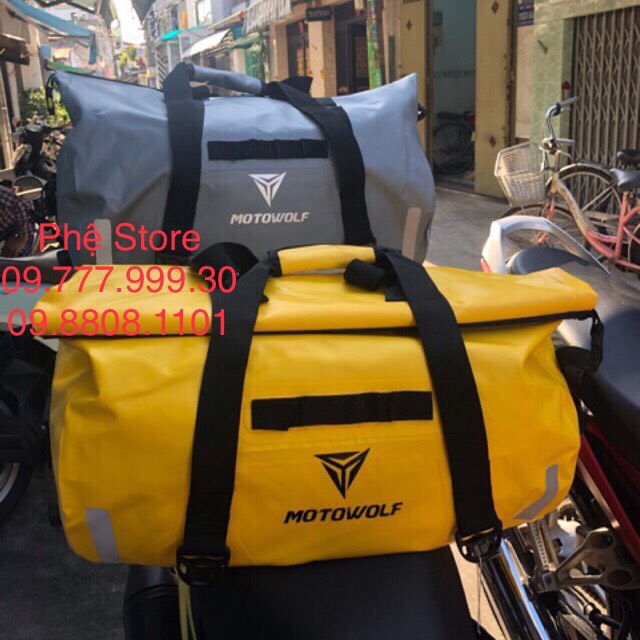 Túi Trống Chống Nước Du Lịch Thể Thao Phản Quang MOTOWOLF MDL0701 Size 40L 60L Phụ Kiện Phượt