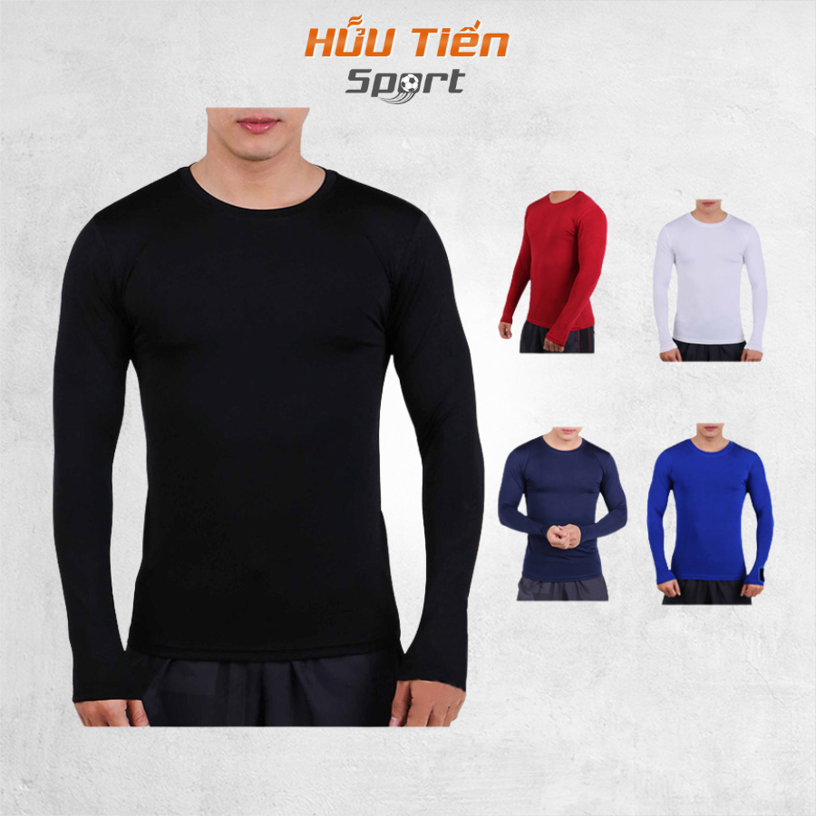 Áo Giữ Nhiệt Nam Thể Thao, Áo Lót Trong Thun Ôm Body Tay Dài Tập Gym Đá Bóng