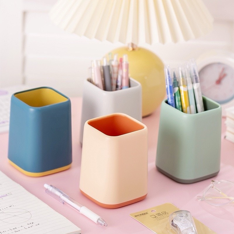 Ống cắm bút để bàn làm việc, ống đựng bút bàn học, cọ trang điển để bàn trang điểm LY VUÔNG, ống đựng but, ống đựng bút để bàn, ống đựng bút , ổng đựng bút derco, hộp đựngbust