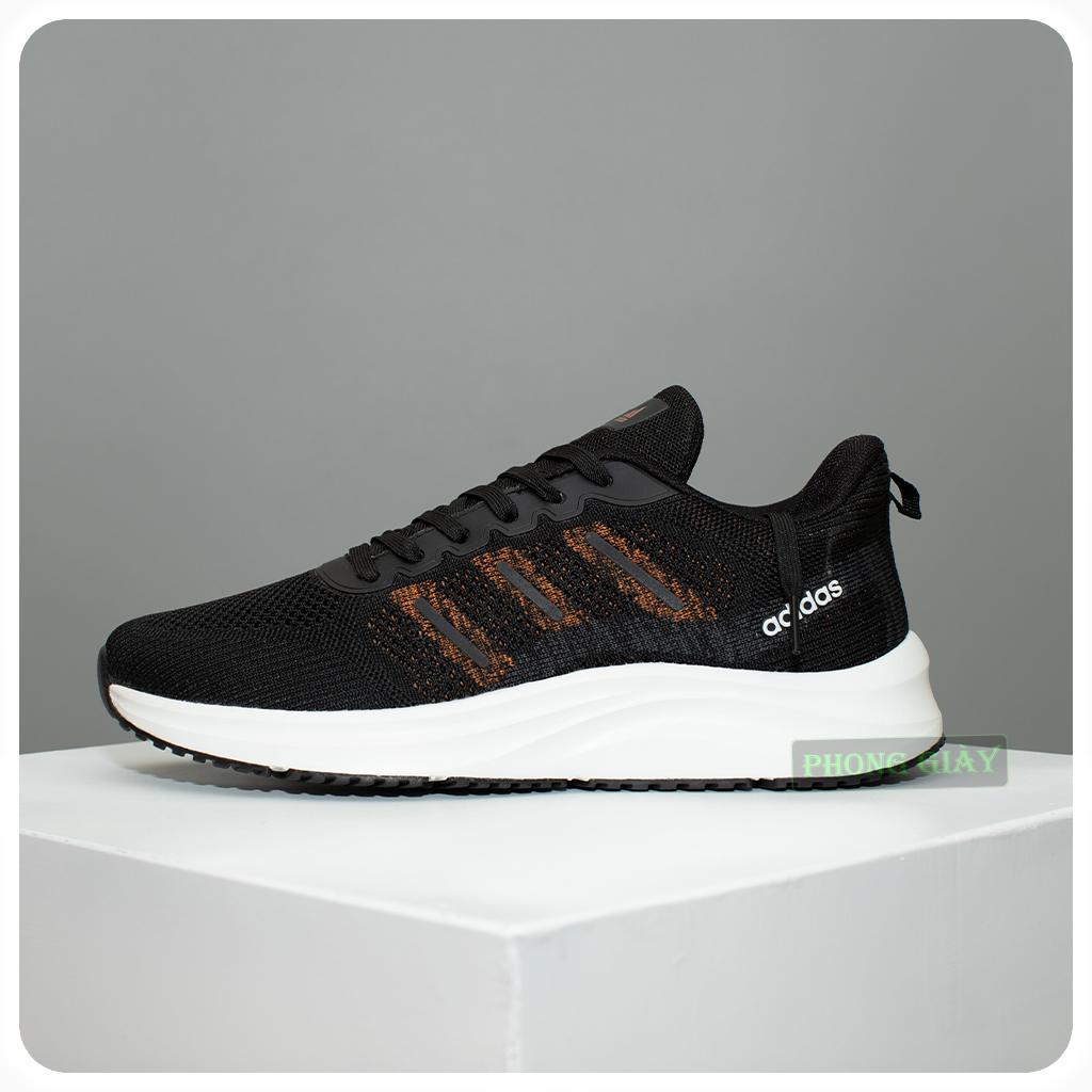 Giày Sneaker Nam Giày Thể Thao Nam A529 màu đen cam giày chạy bộ nam giày ulzzang nam