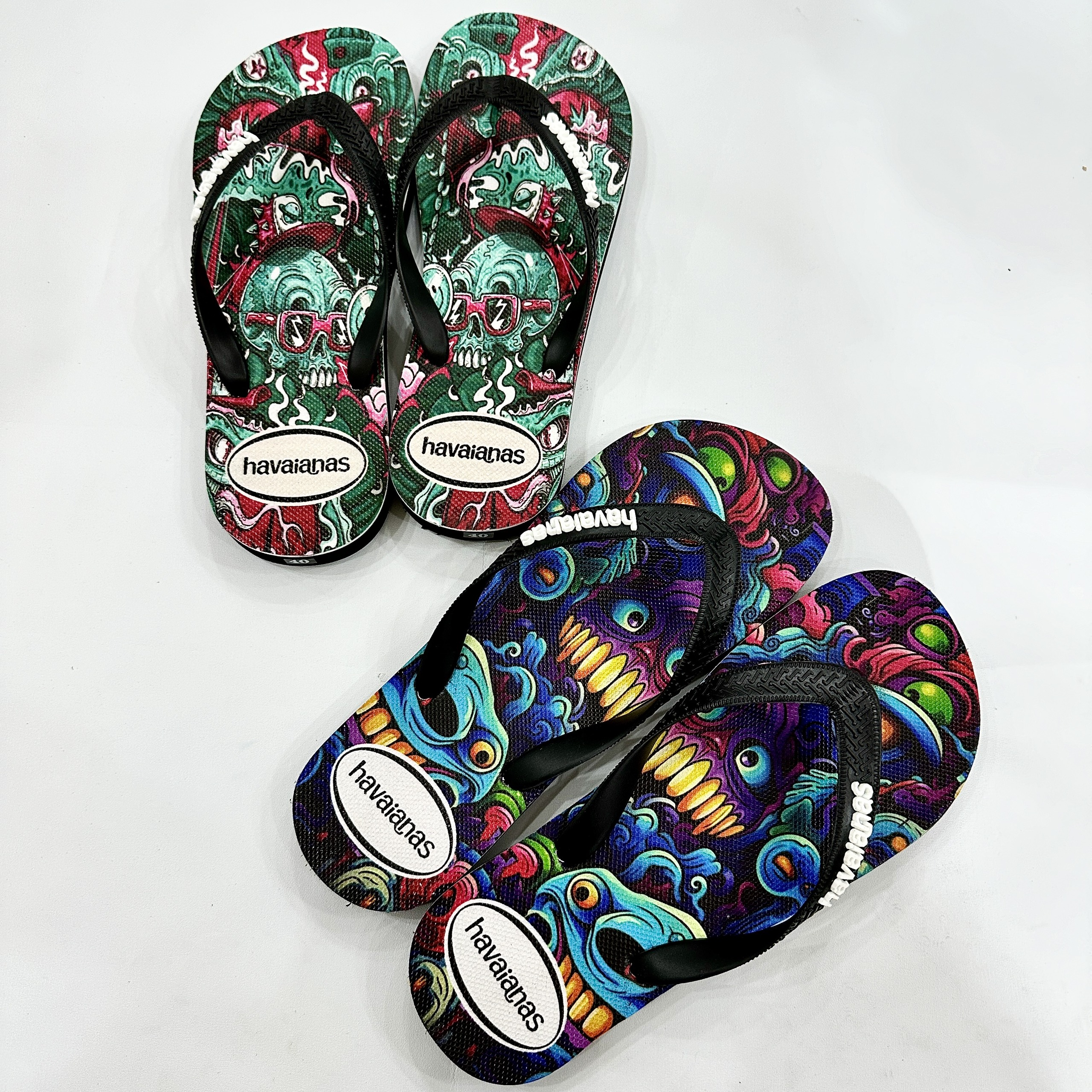 Dép kẹp tông lào nam xỏ ngón in 3D họa tiết cá tính phong cách bền bỉ êm ái.