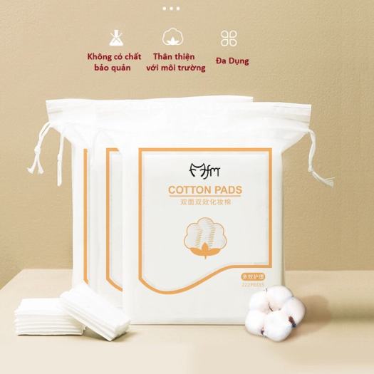 Bông tẩy trang 3 Lớp Cotton Pads 222 miếng Lameila BTT222 Chính Hãng Bong Tay Trang