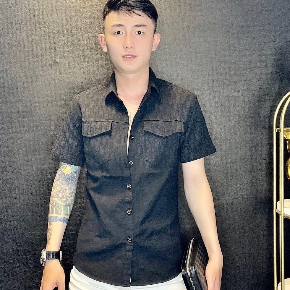 Áo sơ mi nam ngắn tay mẫu mới thời trang vải dày dặn mịn cao cấp phong cách thanh lịch nổi bật