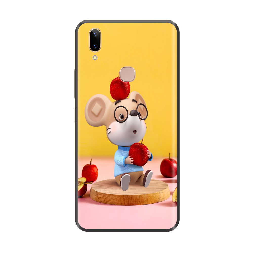 Ốp lưng tpu viền dẻo cho điện thoại vivo v5 /v5 plus /v7 /v7 plus /v11 /v11i /v15 chuột xuân ăn táo