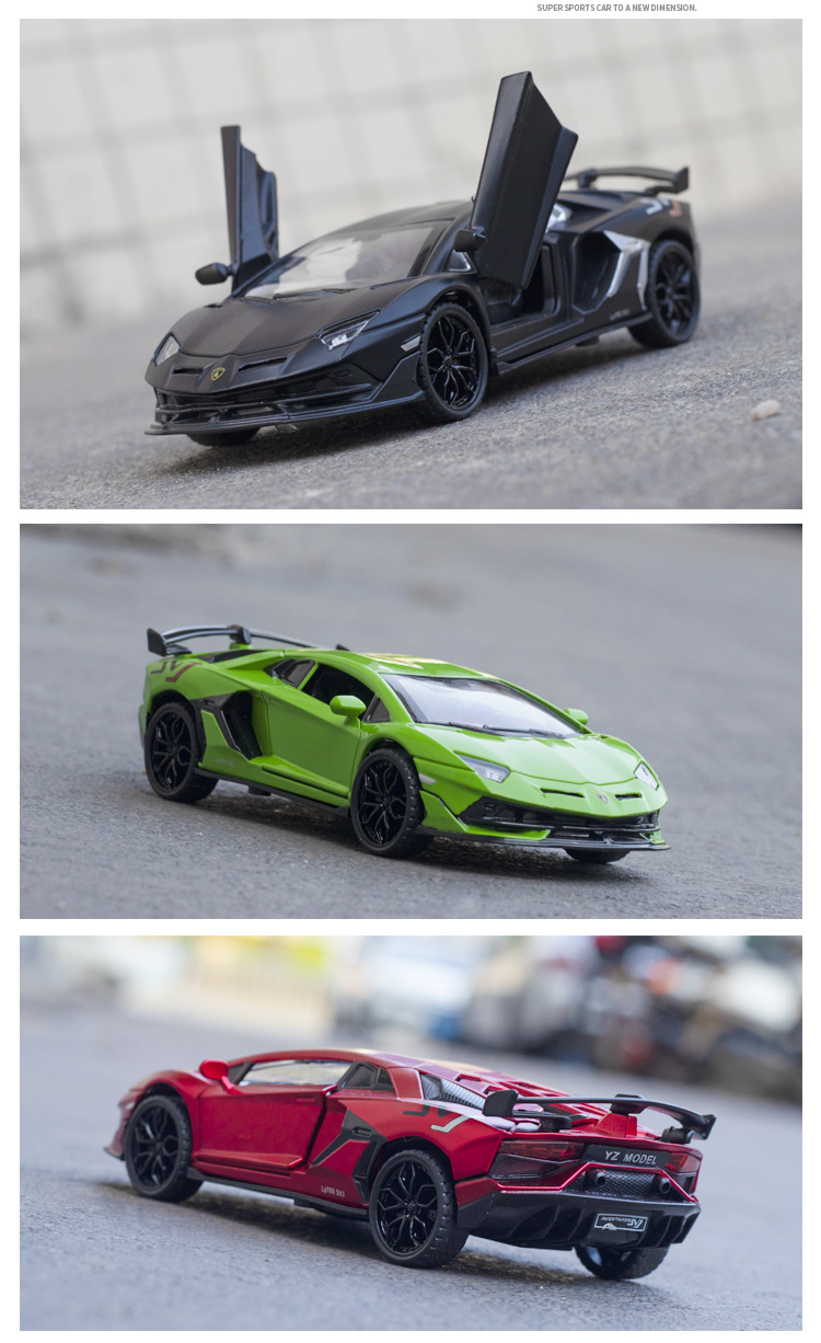 1:32 Lamborghini Aventador SVJ Đúc Xe Ô Tô Hợp Kim Mẫu Âm Thanh Và Ánh Sáng  Lực Bộ Sưu Tập Mô Hình Xe Ô Tô đồ Chơi 