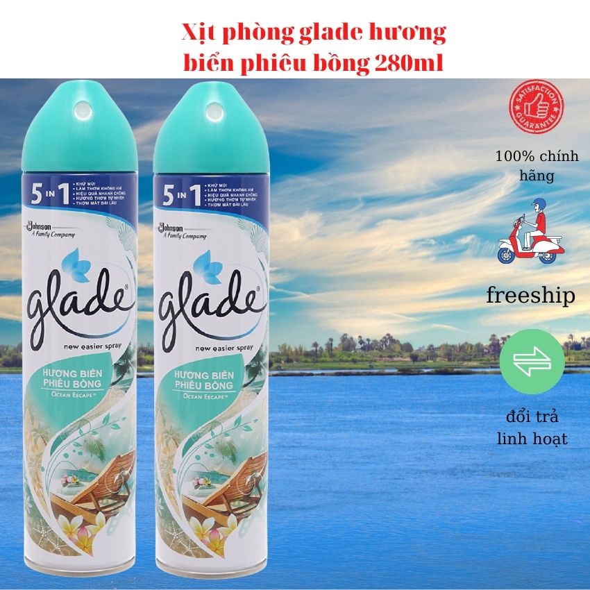 [FREESHIP] Xịt phòng Glade hương hoa 280ml, MXPG01, Làm thơm phòng, tủ quần áo, nhà vệ sinh