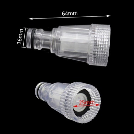 Đầu lọc nước vào máy rửa xe cao áp, có lọc cặn bẩn nhỏ, dạng tầng, giảm thiểu các cặn đi vào trong má