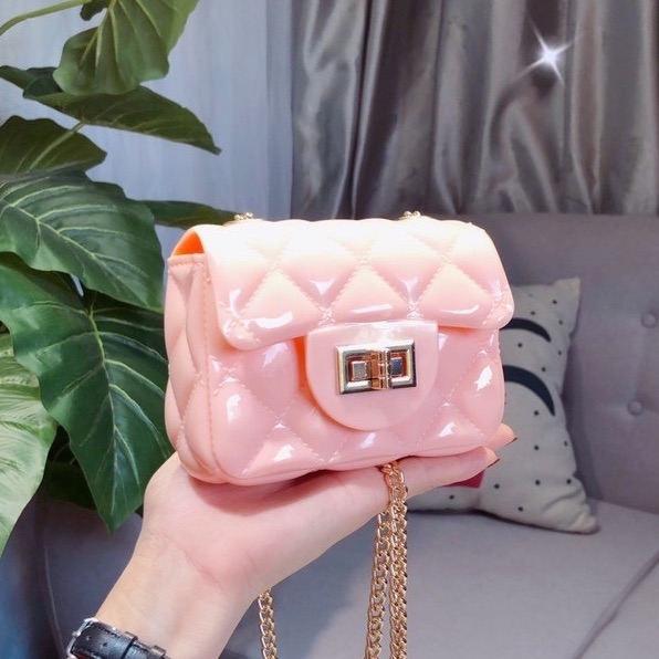Túi đeo chéo nhựa silicon mini đẹp nhỏ gọn dễ thương thời trang hàn quốc