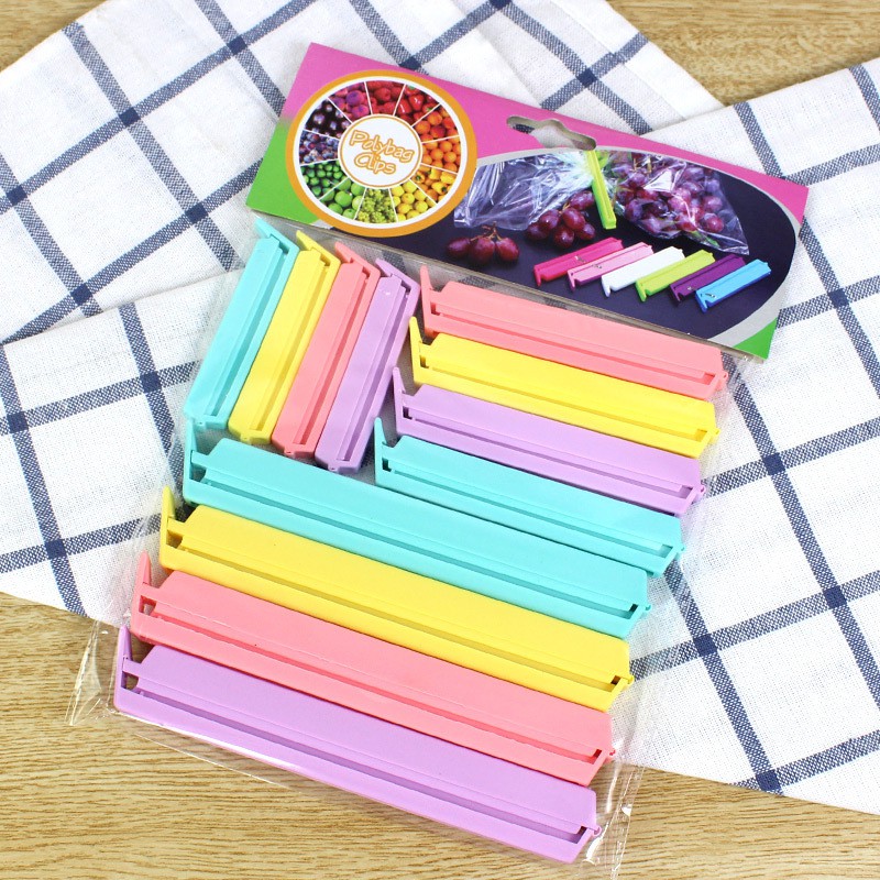 Bộ 12 cái kẹp miệng túi thực phẩm bảo quản thục phẩm