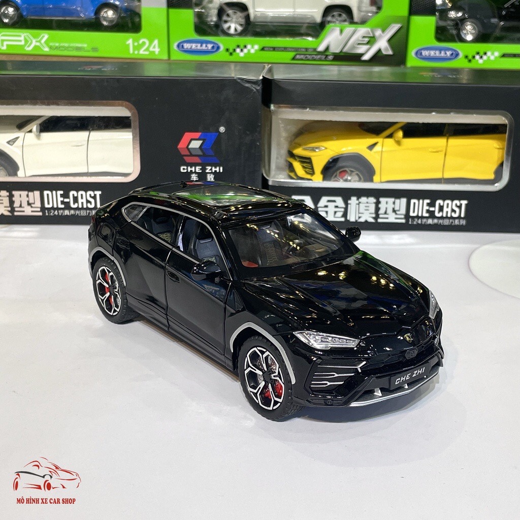 Mô hình xe sắt lamborghini urus tỉ lệ 1:24 hãng chezi 3 màu