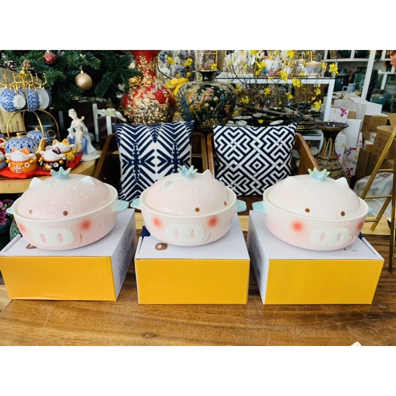 Nồi mì heo xinh sứ cao cấp