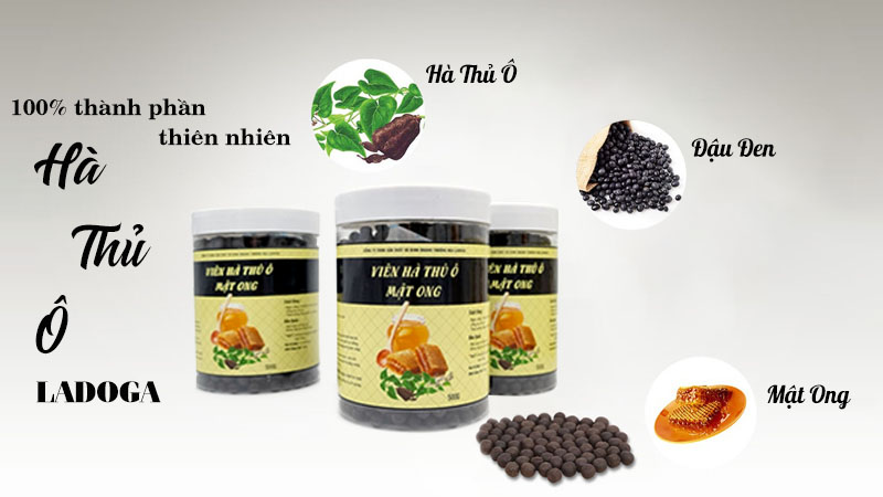 Viên Hà thủ ô mật ong Ladoga đóng hộp 500g