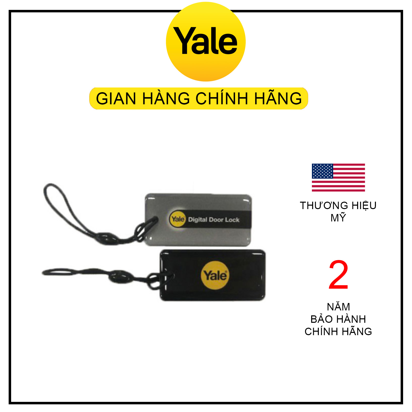 Thẻ từ cho khóa điện tử Yale, loại cơ bản và loại nhỏ - Bảo hành 2 năm - Hàng chính hãng
