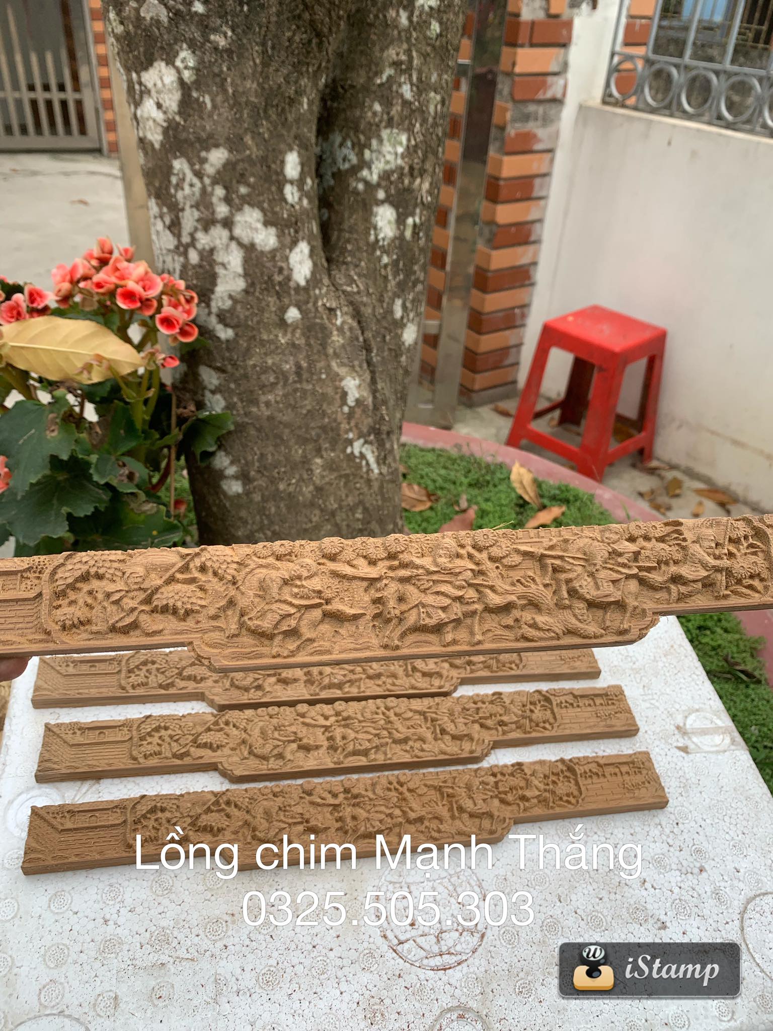 Tang đục lồng vuông tích tam quốc - lồng chim chào mào