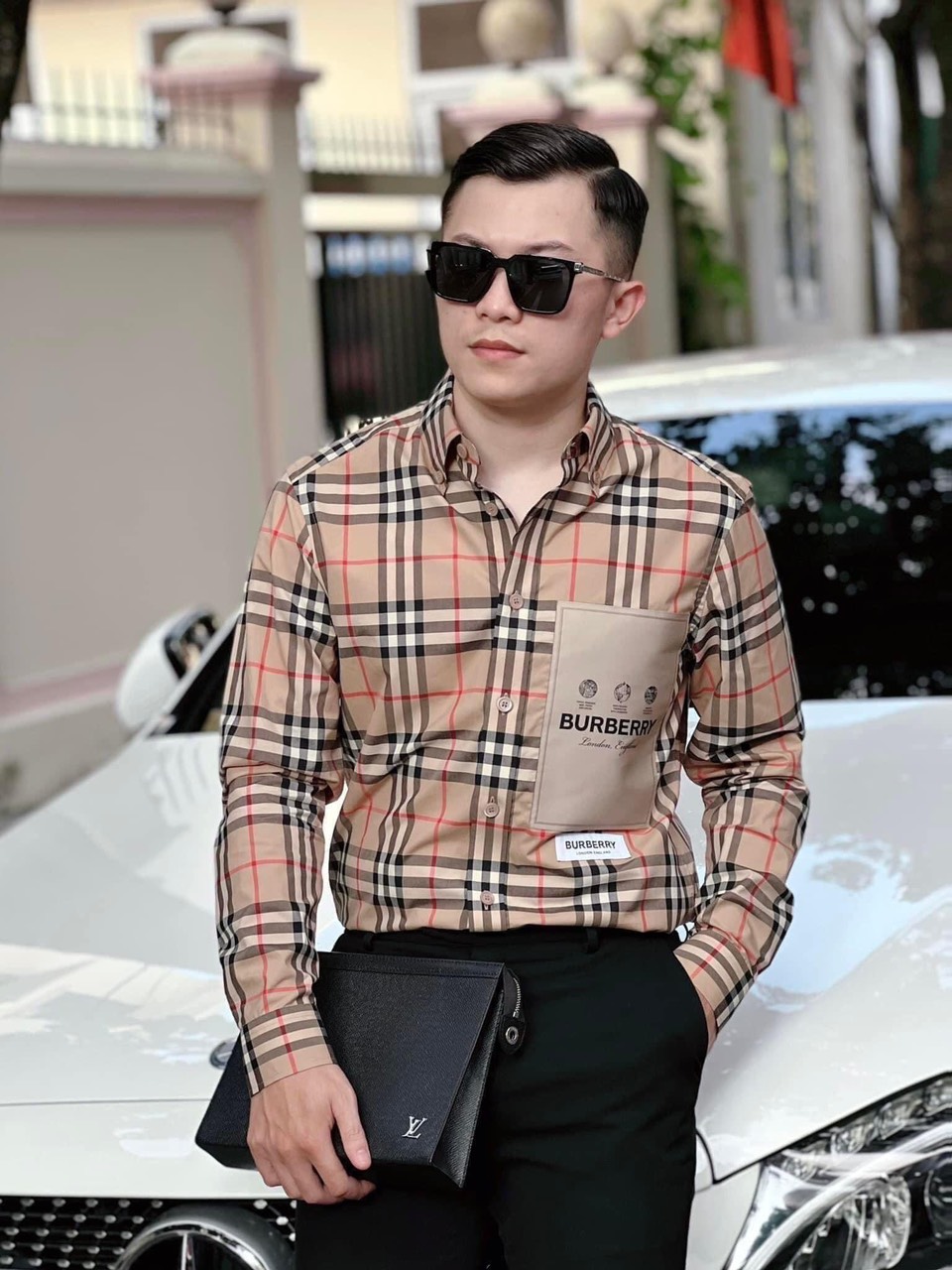 Áo sơ mi nam sọc chìm 5D cao cấp phom body hàn quốc xịn xò SM09