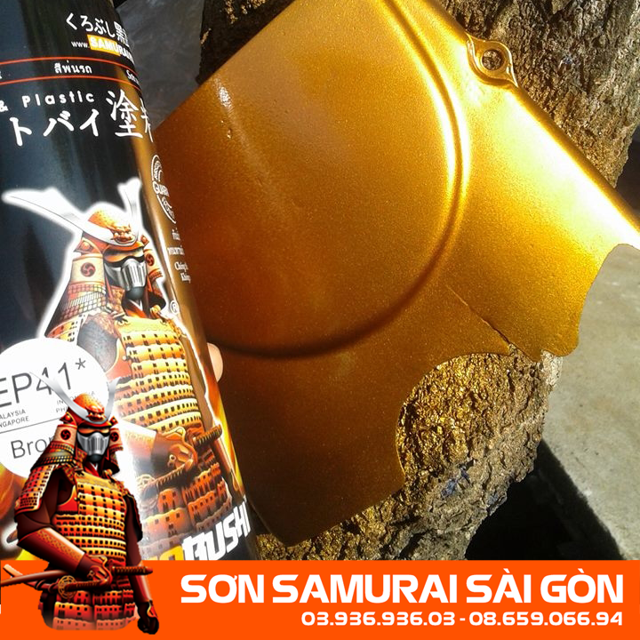 Sơn samurai ep41* màu đồng chính hãng - sơn phun xe máy kurobushi/ samurai sài gòn