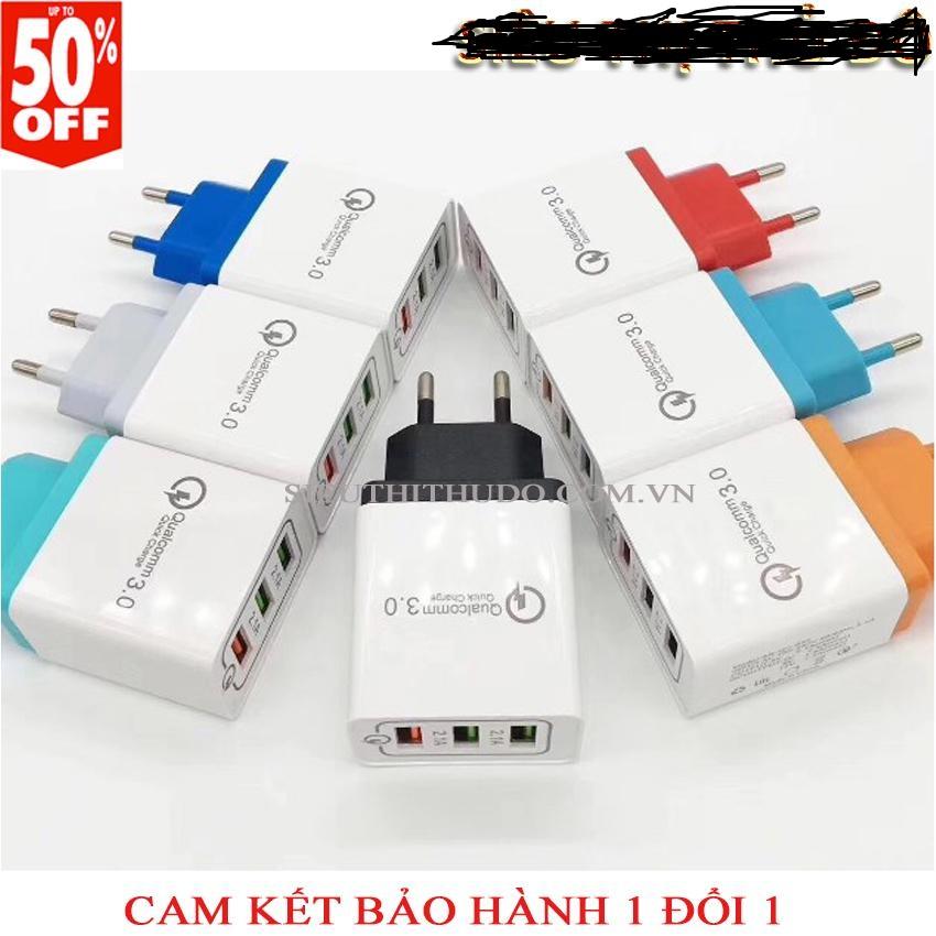 Củ sạc nhanh Qualcomm 3 cổng , cốc sạc nhanh, củ sạc cho Các dòng máy Smarphone-Hàng cao cấp