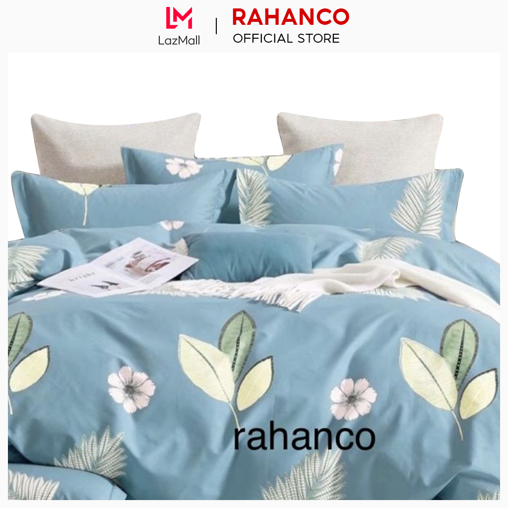 ''HOT'' bộ- chăn-ga-gối- nệm-5- món m6x2m-RAHANCO -mẫu mới 2021 - 100% cotton mềm mịn thoáng mát sang trọng