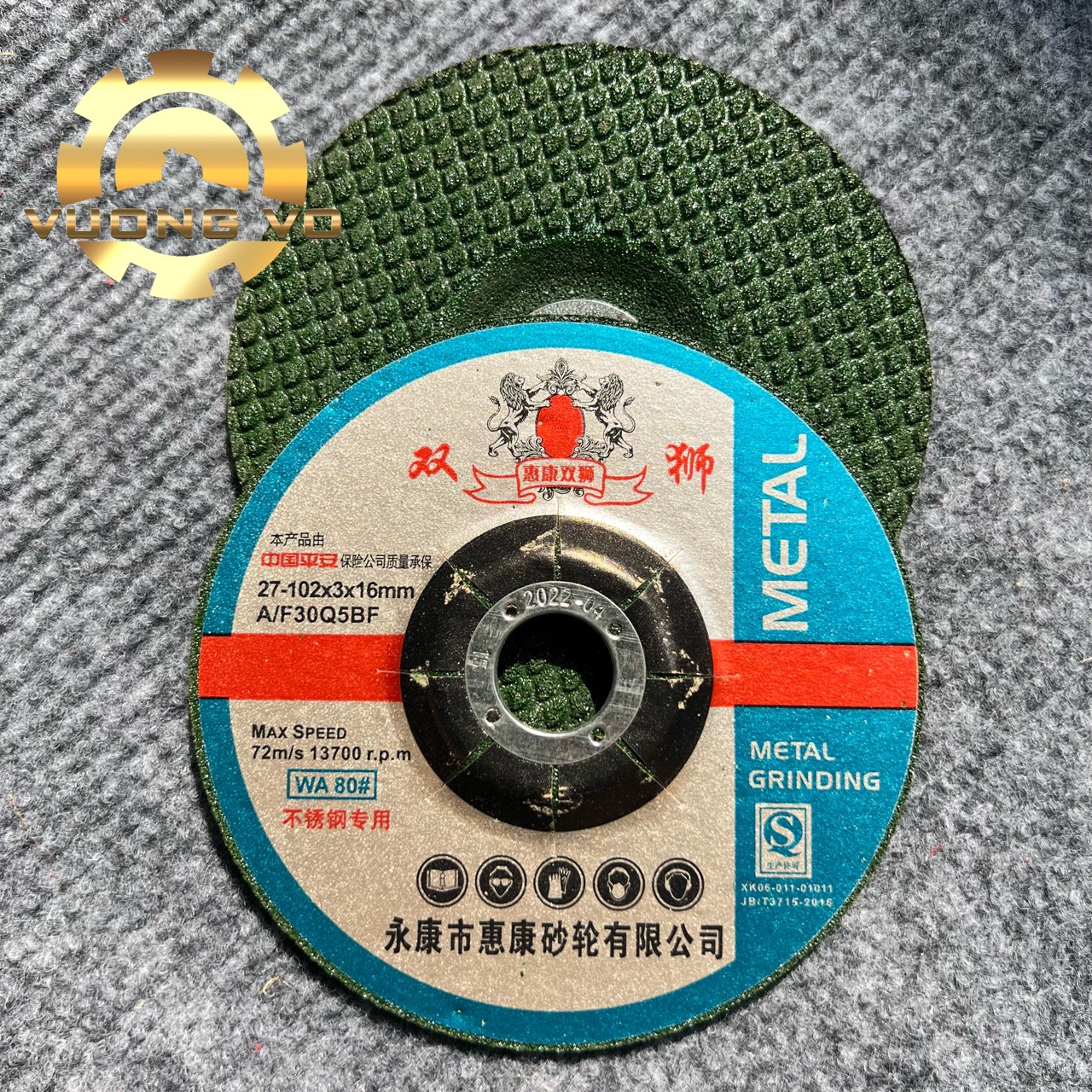 Đá mài vảy cá-đá mài inox hiệu lionking -kích thước 102x3x16mm