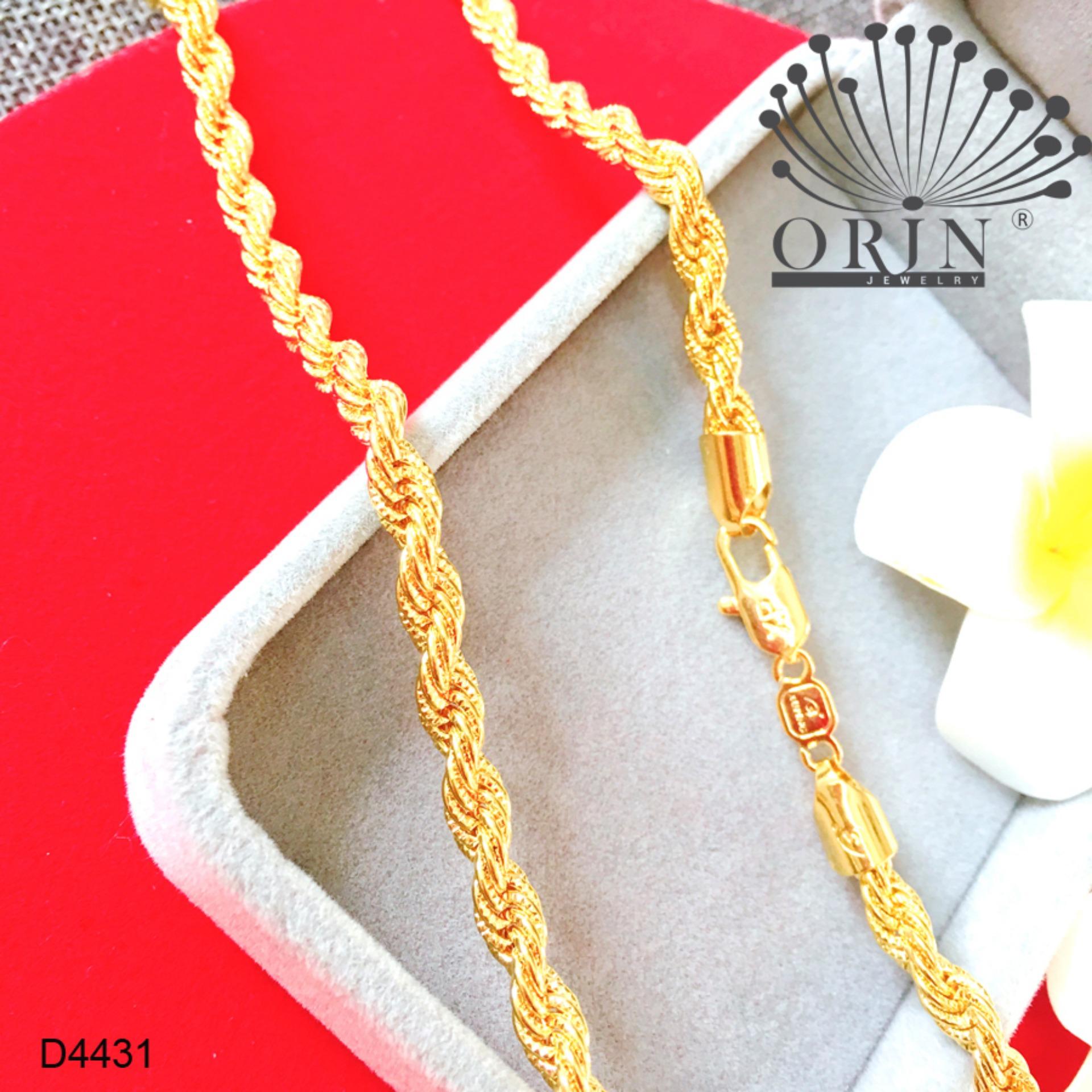 Dây chuyền xoắn lớn bền màu sang trọng Orin D4431