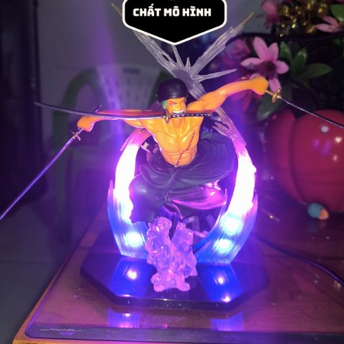 Mô hình One Piece Zoro F.zero hàng thường đế không có chữ + phụ kiện 2 đầu 3 kiếm - Bọc Túi OPP..., figure one piece