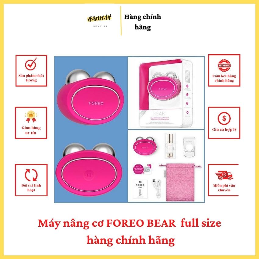 Máy nâng cơ Foreo Bear full size, Hannah Cosmetics, máy massage nâng cơ cho toàn bộ khuôn mặt, máy nâng cơ chống lão hóa, giúp nâng cơ giảm nếp nhăn, săn chắc da mặt, hàng chính hãng