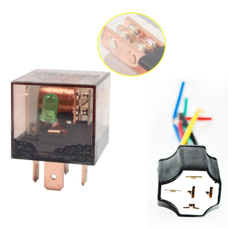 Relay 5 chân và đuôi cắm dùng trên Oto/Xe máy 12V 80A chống thấm nước